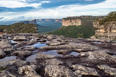 View from the top of the hill of the father inacio, morro do pai inacio, Chapada Diamantina, Bahia, Brazil in South America