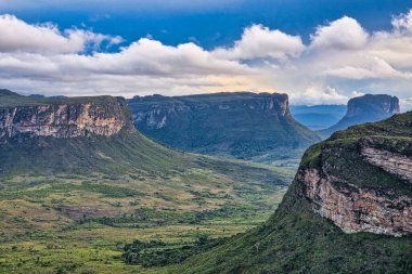 View from the top of the hill of the father inacio, morro do pai inacio, Chapada Diamantina, Bahia, Brazil in South America