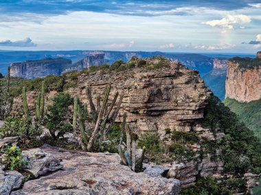 View from the top of the hill of the father inacio, morro do pai inacio, Chapada Diamantina, Bahia, Brazil in South America