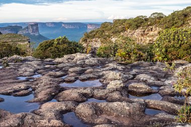 View from the top of the hill of the father inacio, morro do pai inacio, Chapada Diamantina, Bahia, Brazil in South America