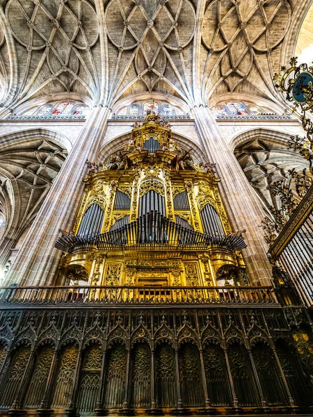 Interno Della Catedral Santa Maria Segovia Nella Storica Città Segovia — Foto Stock