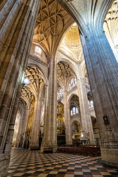 Interior Catedral Santa Maria Segovia Histórica Ciudad Segovia Castilla León — Foto de Stock