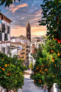 San Sebastian kilise kulesi Antequera, Malaga Eyaleti, Endülüs, İspanya, Batı Avrupa