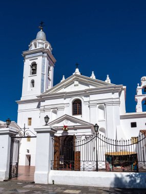 Facade of the basilica Nuestra Senora del Pilar, Our Lady of Pilar Basilica in recoleta neighborhood