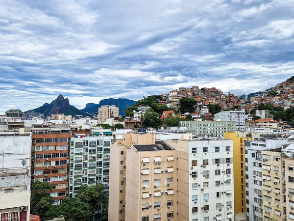 Favela Rio Janeiro Brazil Colorful Houses Hill Zona Sul Rio — Fotografia de Stock