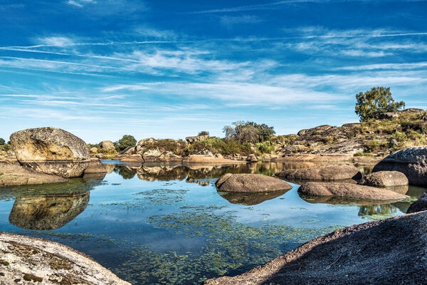 Los Barruecos Natural Monument, Malpartida de Caceres, Extremadura in Spain.