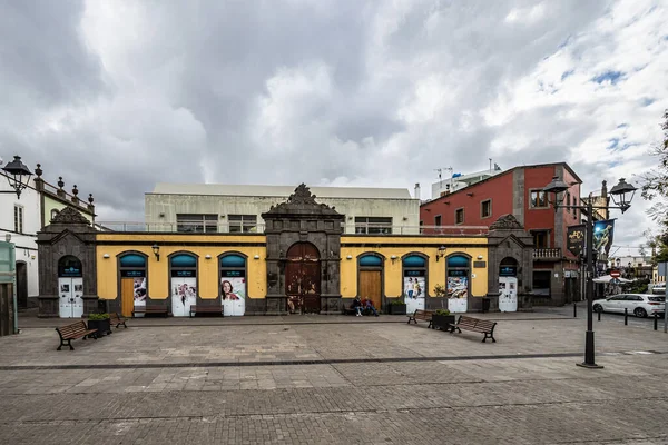 Arucas 'taki Plaza de la Constitucion Gran Canaria, Kanarya Adaları, İspanya.