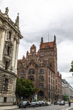 Münih, Almanya - Temmuz 07, 2022: Yüksek Bölge Mahkemesi ve Bavyera Anayasa Mahkemesi, Münih, Bavyera, Almanya.