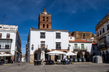 Zafra, İspanya - 05 Ekim 2022: Zafra 'daki Candelaria Kilisesi Leydisi. Badajoz. İspanya. Avrupa. Candelaria Kilisesi