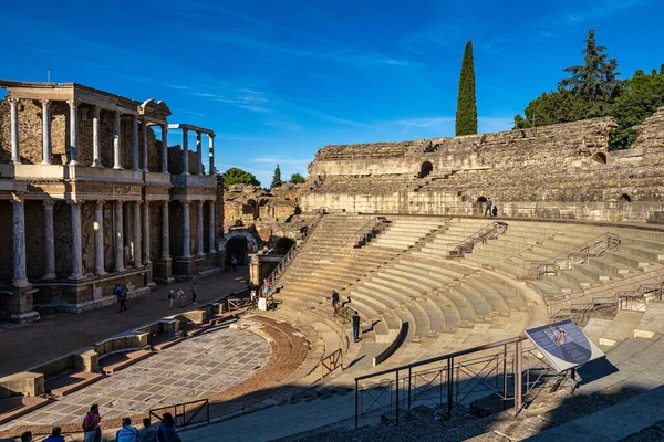 メリダ スペイン 2022年10月4日 スペインのエストレマドゥーラ州メリダにあるローマの円形劇場 ローマ市 記念碑 アリーナ — ストック写真