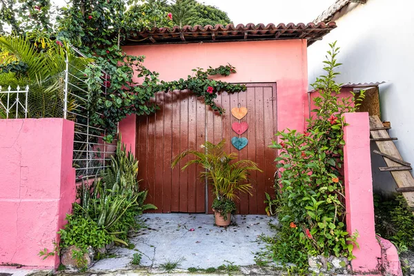 Fachadas Antiguas Casas Coloniales Colores Ciudad Mucuge Chapada Diamantina Bahía —  Fotos de Stock
