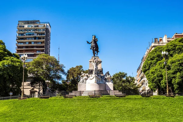 Статуя Бартоломе Митре Площади Пласа Митре Буэнос Айресе Аргентина Памятник — стоковое фото