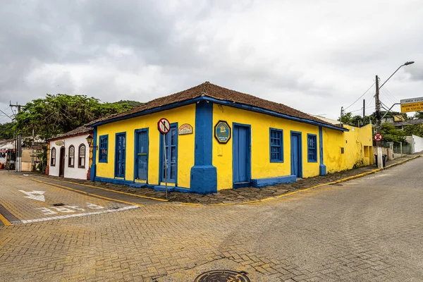 Típicas Casas Coloniales Portuguesas Pueblo Santo Antonio Lisboa Florianópolis Brasil — Foto de Stock