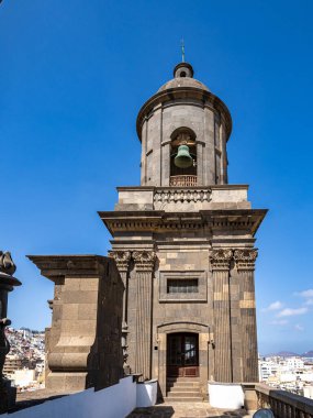 Eski uptown renkli evlerin sermaye city Las Palmas içinde. Gran Canaria, Kanarya Adaları, İspanya