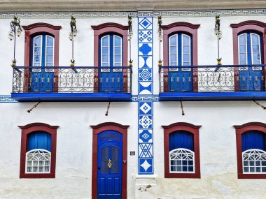 Paraty, Rio de Janeiro, Brezilya 'daki tarihi merkezlerin sokakları ve evleri. Paraty, Unesco listesindeki Colonil City.