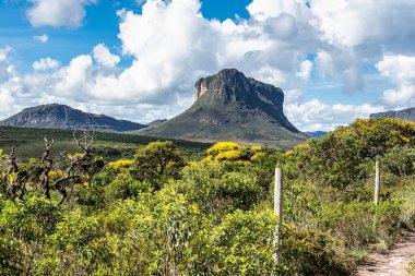 Beautiful hiking trail to Aguas Claras waterfall in Vale do Capao, Chapada Diamantina, Palmeiras, Bahia, Brazil