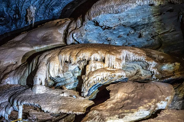 Grotta Calcarea Stalattiti Stalagmiti Grotta Gruta Lapa Doce Attrazione Turistica — Foto Stock