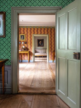 Weimar, Almanya - 11 Mayıs 2023: Schillerhaus Almanya 'da. Friedrich Schiller 'ın son evi ve UNESCO Dünya Mirası Alanı