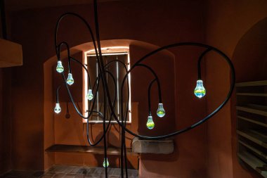 Weimar, Almanya - 12 Mayıs 2023: Weimar, Thuringia 'da Johann Wolfgang von Goethe' nin bahçe evinin içi. Unesco Dünya Mirası Sitesi