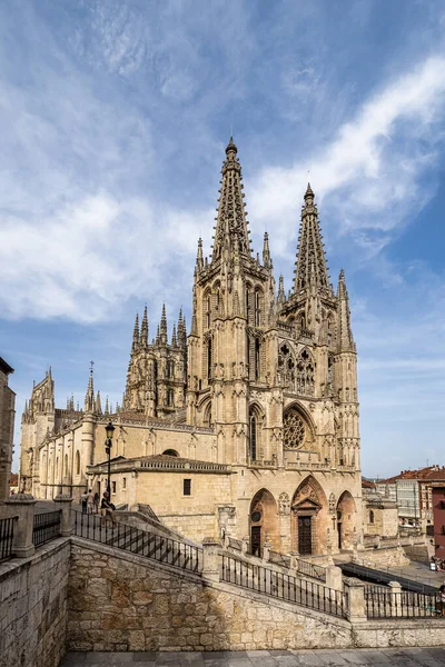 stock image The Burgos Cathedral in Castilla y Leon, Spain was declared Unesco World Heritage Site. Erected on top a Romanesque temple, the cathedral was built following a Norman French Gothic model.