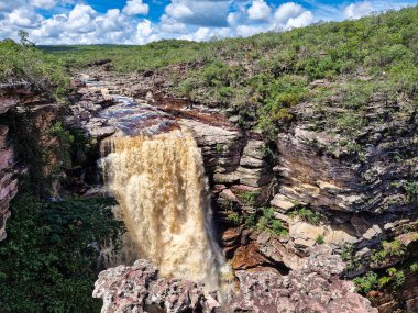 Canyons on the way to the Buracao waterfall, Ibicoara, Chapada Diamantina in Bahia, Brazil in Latin America