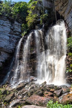 Canyons on the way to the Buracao waterfall, Ibicoara, Chapada Diamantina in Bahia, Brazil in Latin America