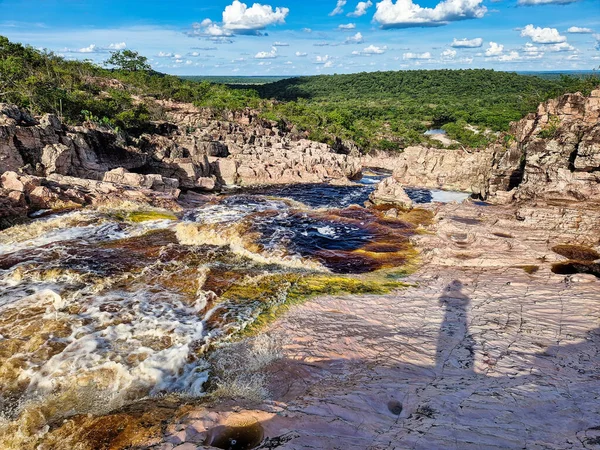 Cascada Roncador Pantanal Marimbus Andarai Chapada Diamantina Bahía Brasil — Foto de Stock