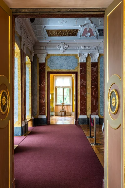 Interior Del Castillo Belvedere Cerca Weimar Turingia Alemania Una Elegante — Foto de Stock
