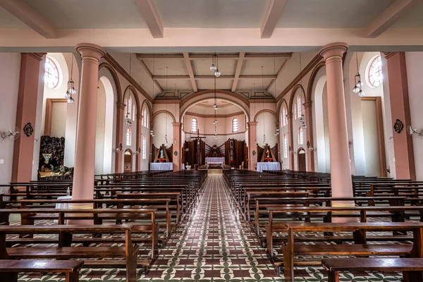 Interiér Kostela Igreja Matriz Sao Joao Batista Santa Catarina Brazílii — Stock fotografie