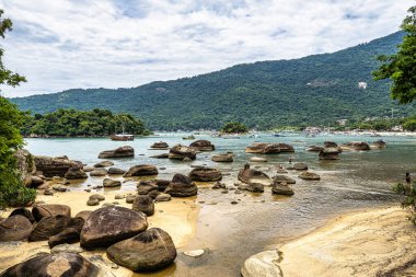 Abraao beach on big island Ilha Grande in Angra dos Reis, Rio de Janeiro, Brazil, South America