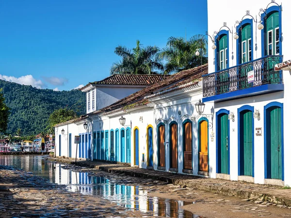 Straßen Und Häuser Historischen Zentrum Von Paraty Rio Janeiro Brasilien — Stockfoto