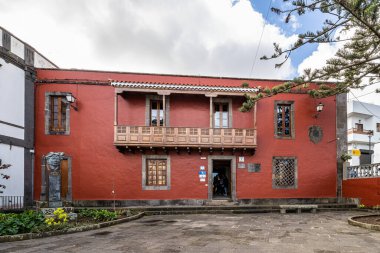 Gran Canaria, İspanya - 20 Şubat 2023: Tomas Morales House-Museum, Casa Museo Tomas Morales İspanya 'nın Gran Kanarya Adaları' ndaki küçük Moya köyünde