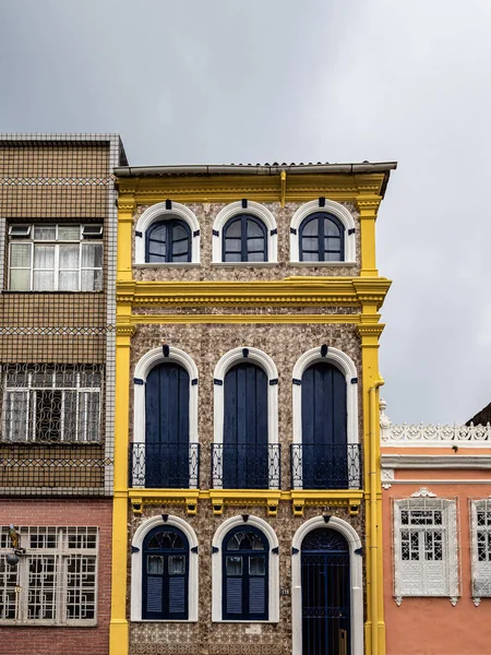 Colorful Colonial Houses Historic District Pelourinho Santo Antonio Salvador Bahia — Stock Photo, Image