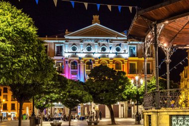 Segovia, İspanya - Temmuz 05, 2023: Segovia Plaza Belediye Başkanı 'nın cephesi