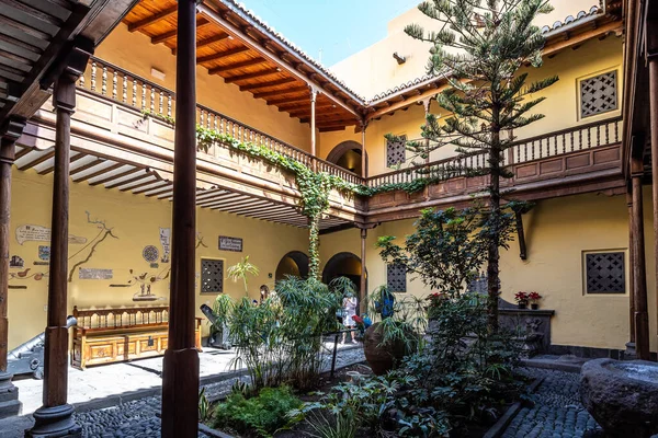 stock image Gran Canaria, Spain - Feb 22, 2023: Interior of Historical colonial museum, Casa de Colon, Colombus House in Las Palmas, Gran Canaria, Spain in Europe