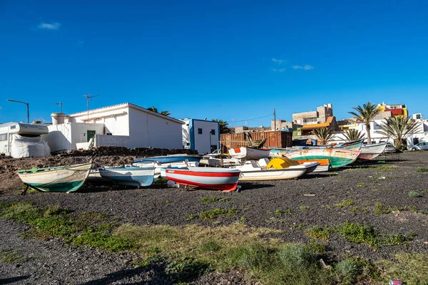 Gran Canaria Spain Feb 2023 Puerto Sardina Traditional Fishing Village Stock Image