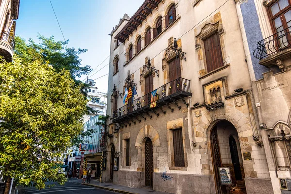 Colorido Edificio Viejo Maltrecho Con Hermosa Arquitectura San Telmo Buenos —  Fotos de Stock