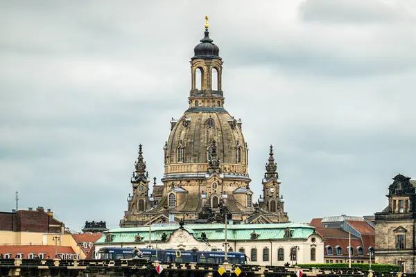 Catedral Frauenkirche Dresde Alemania Iglesia Nuestra Señora Una Iglesia Luterana — Foto de Stock