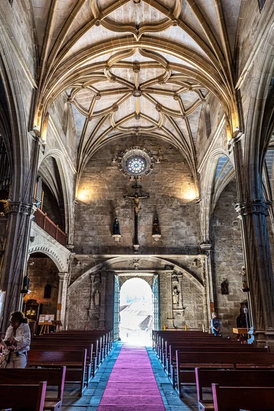 Pontevedra Spanien Juni 2023 Innenraum Der Heiligen Maria Die Größere — Stockfoto