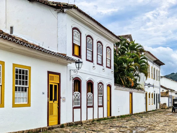 Straßen Und Häuser Historischen Zentrum Von Paraty Rio Janeiro Brasilien — Stockfoto