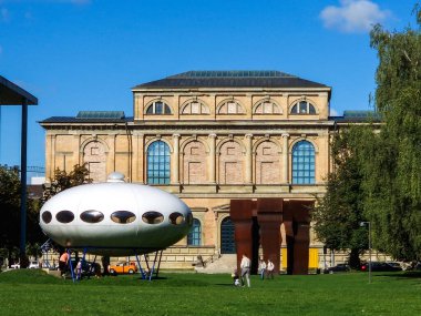 Munich, Germany - Sep 19, 2023: View of the historic palace and museum Alte Pinakothek in Munich in Bavaria, Germany clipart