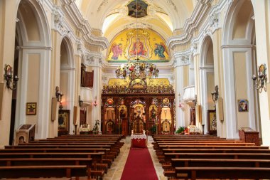 Curch in the village Civita, District of Cosenza, the Pollino National Park, Calabria, Italy in Europe
