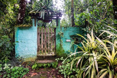 Ilha Grande Adası 'ndaki güzel evleri ve bahçeleri olan Abraao kasabasında. Rio de Janeiro, Brezilya 'ya yakın bir yer. Yoğun şehir hayatından kaçmak için mükemmel bir yer..