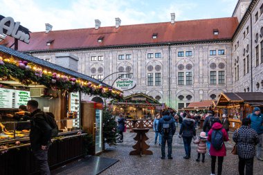 Munich, Germany - Nov 24, 2022: Beautiful Christmas market in Munich - Bavaria - Germany, Europe clipart