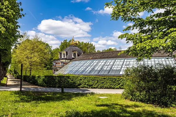 New Palace, Neues Schloss tarihi Hermitage parkında, Bavyera 'nın Bayreuth kenti yakınlarındaki Eremitage, Almanya' nın Yukarı Franconia bölgesinde