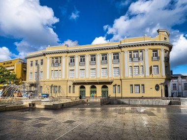 Brezilya 'nın Salvador da Bahia şehrinin tarihi merkezi Praca da Se Çeşmesi.