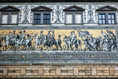 Prenslerin geçit töreni Duvar, Dresden 'de Furstenzug, Almanya' da Saksonya