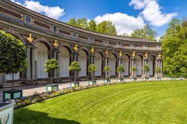 New Palace, Neues Schloss tarihi Hermitage parkında, Bavyera 'nın Bayreuth kenti yakınlarındaki Eremitage, Almanya' nın Yukarı Franconia bölgesinde