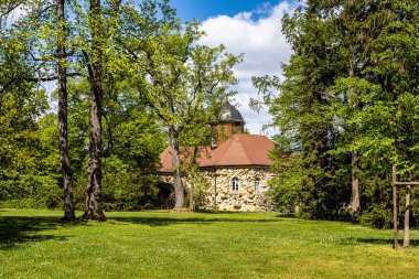 Old Palace, Altes Schloss, Almanya 'nın Yukarı Franconia bölgesinde, Bayreuth, Bavyera yakınlarındaki tarihi Hermitage parkında.