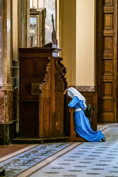 stock image Buenos Aires, Argentina - Dec 13, 2023: Interior of Catedral Metropolitana of Buenos Aires, Argentina. This is a main travel attraction in plaza de Mayo, Buenos Aires